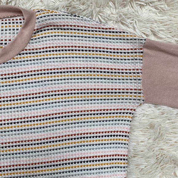 Staccato Hacci Mixed Media Top 💗 Pink White Multi - Picture 7 of 14